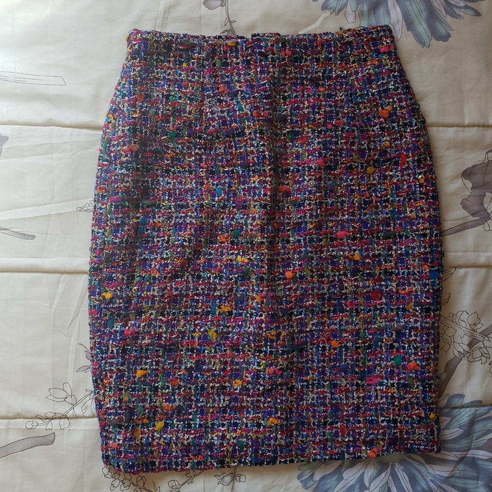 Banu Paris - fun & colorful tweed Pencil skirt
